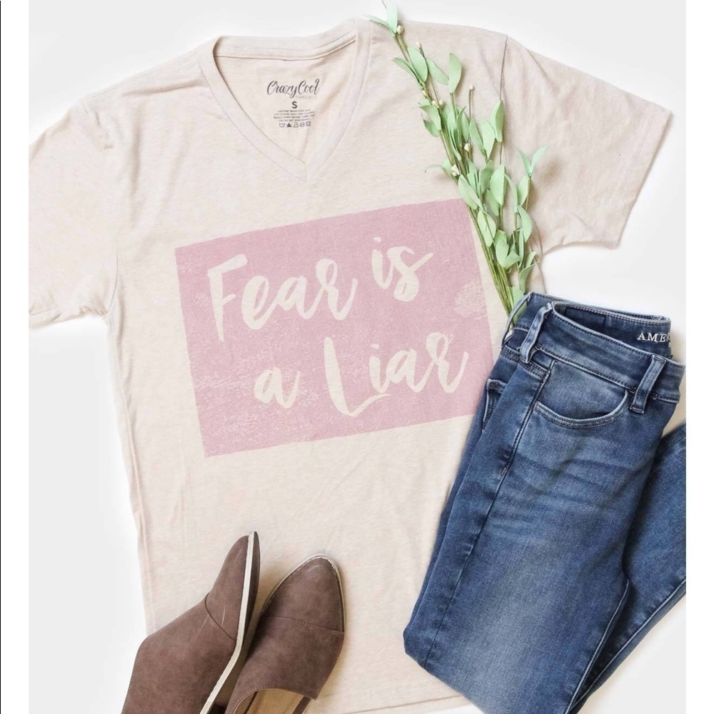 Fear is a Liar off white soft T-shirt